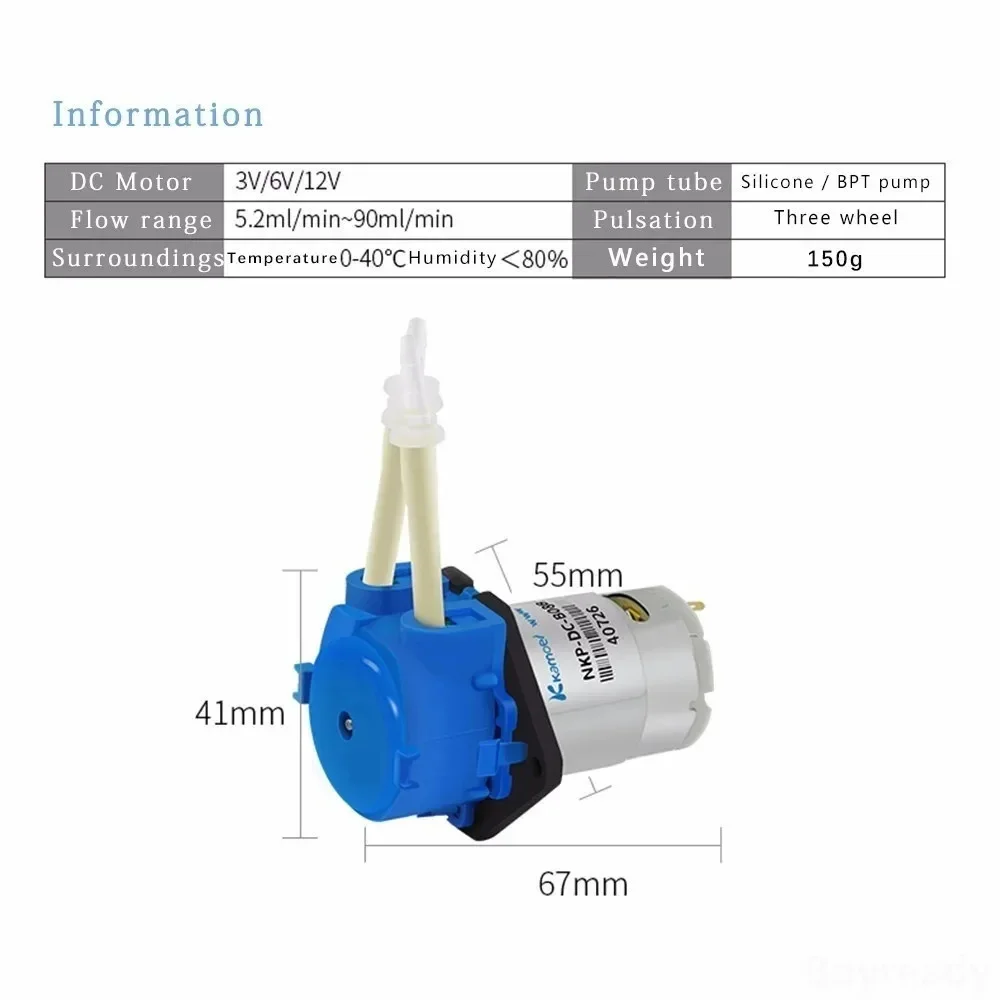 DC 12V 24V Dosing Pump Perista - огляд і ціна Mini Peristaltic Pump 12V
