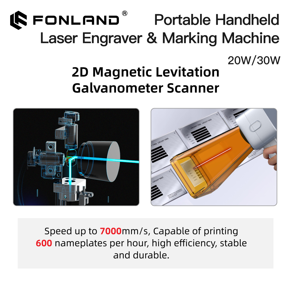 FONLAND K1 20W 30W Portable Ha - огляд і ціна Fiber Laser Marking Machine 30W