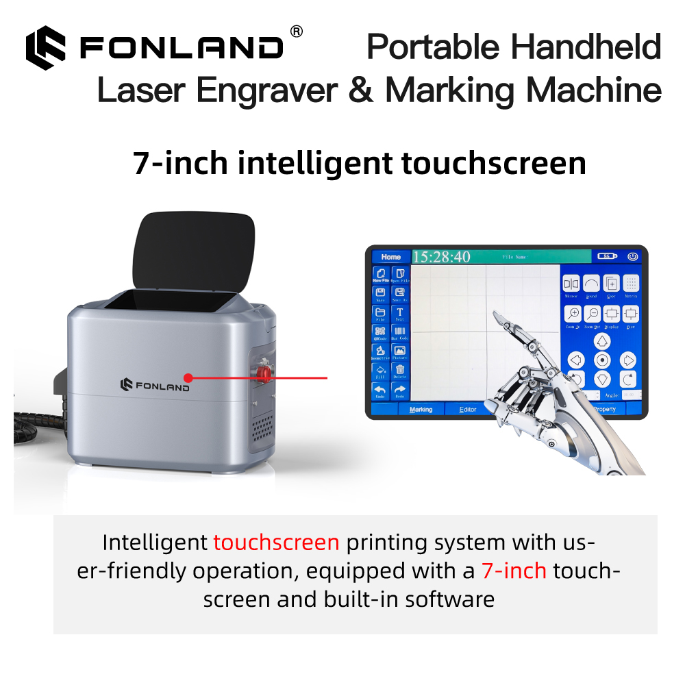 FONLAND K1 20W 30W Portable Ha - огляд і ціна Fiber Laser Marking Machine 30W